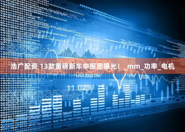 浩广配资 13款重磅新车申报图曝光！_mm_功率_电机