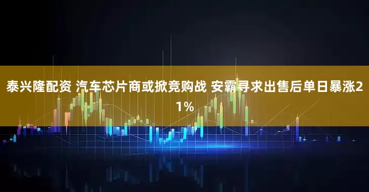 泰兴隆配资 汽车芯片商或掀竞购战 安霸寻求出售后单日暴涨21%